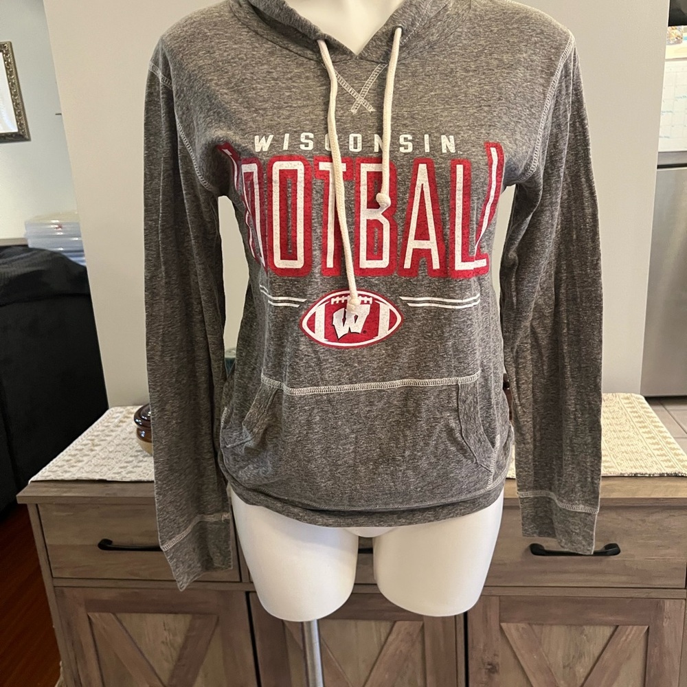 Wisconsin Football Gray Hoodie